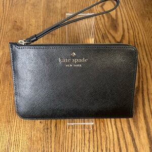 Kate Spade Black Leather Wristlet